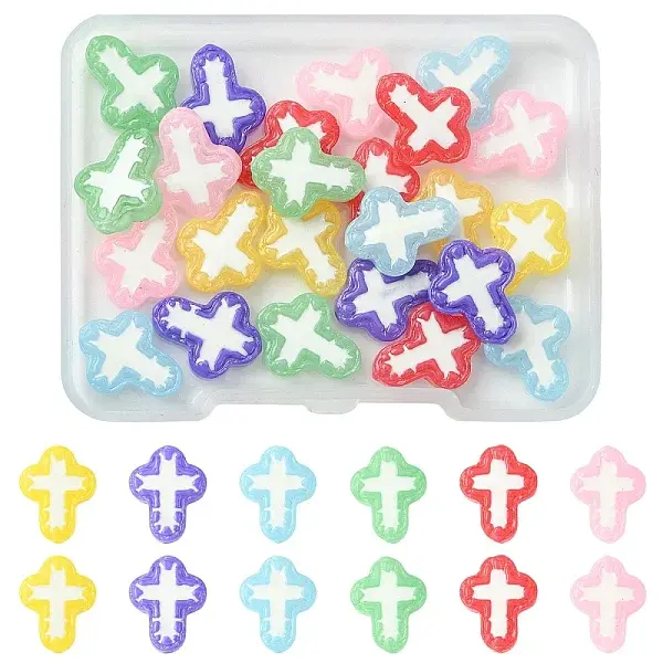 12Pcs 6 Colors Baking Paint Glass Enamel Beads