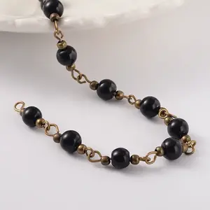 Round Handmade Glass Pearl Beaded Chains