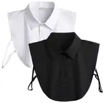 2Pcs 2 Colors Detachable Polyester Women's False Collar
