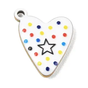 304 Stainless Steel Enamel Pendants