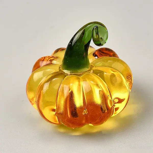 Glass Pumpkin Display Decorations