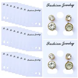 180Pcs Rectangle Plastic Earring Display Cards