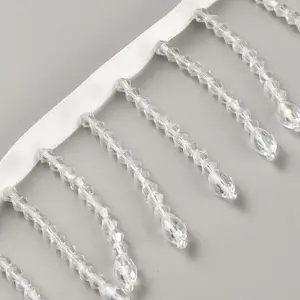 Glass Beaded Tassel Ribbon