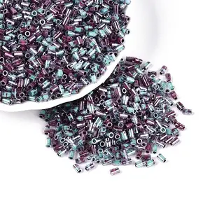 Transparent Glass Round Bugle Beads