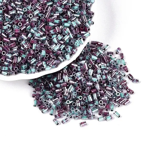 Transparent Glass Round Bugle Beads