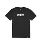 Etnies pánské tričko Wordmark Black / White | Černá | Velikost XL | 100% bavlna