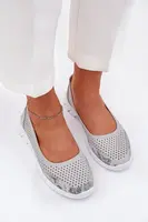 Kožené perforované baleríny Vinceza