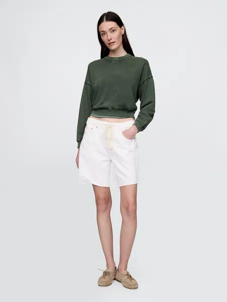 GAP Džínové kraťasy Mid Rise '90s Loose Bermuda - Dámské