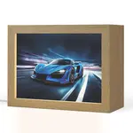 OnlyWow NOČNÍ LAMPIČKA Auto - Modrá - Chlapci - Dítě 20x15 cm