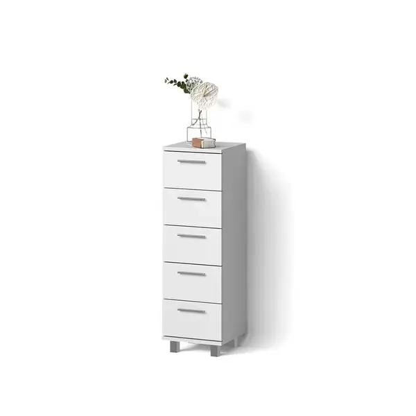 Livinity® SKŘÍŇKA DO KOUPELNY Eisak Bílá 30 x 95 cm