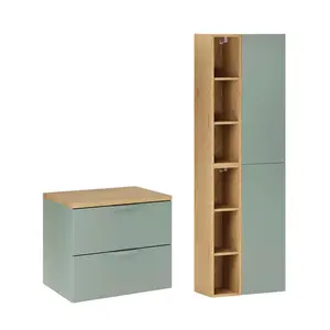 Petits-meubles KOUPELNOVÝ NÁBYTEK 60.6cm Oria 2er-Set Zelená