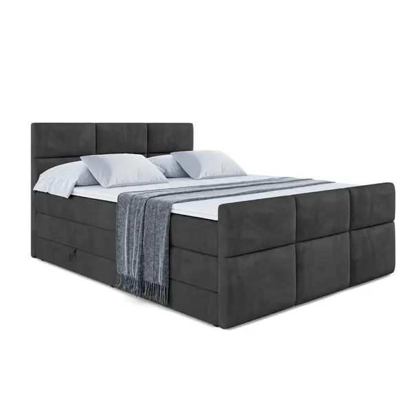 ALTDECOR POSTEL boxspring OHIO-Z KING – 180x200 – H3/H4 – černá