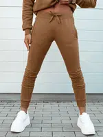 Spodnie damskie dresowe FITS brązowe Dstreet
