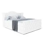 ALTDECOR POSTEL boxspring VILA-Z KING – 140x200 – H3/H4 – vysoce lesklá bílá