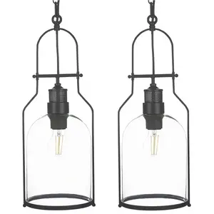 Beliani ZÁVĚSNÁ LAMPA sada 2 ks Bashilo 18/18/166 cm