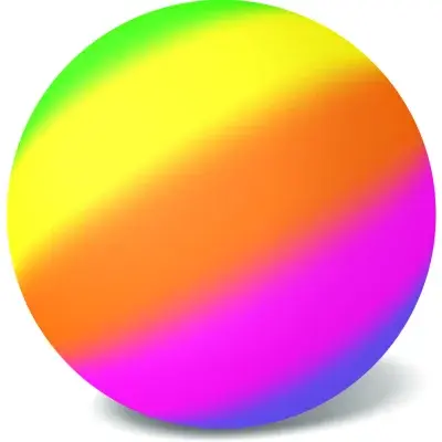 Míč Fluo tříbarevný 23 cm