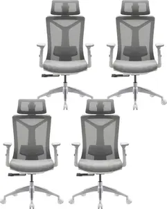 LTC 4PACK Kancelářská židle ELEGANCE GREY šedá (4 ks)