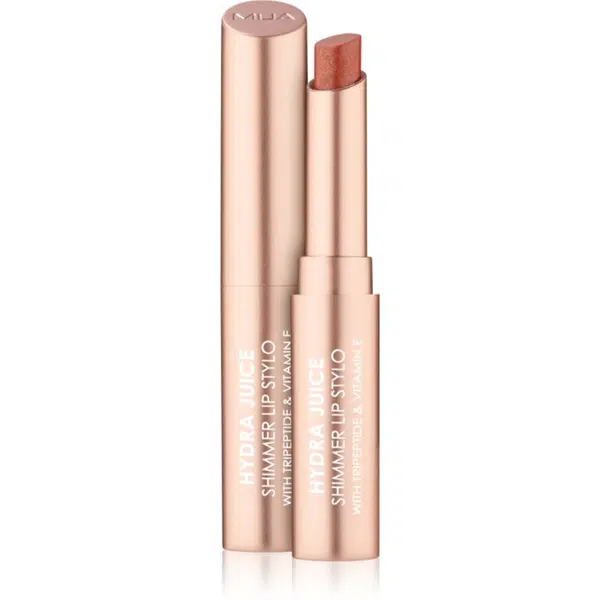 MUA Makeup Academy Hydra Juice Peptide Shimmer Lip Stylo třpytivá rtěnka s vyživujícím účinkem odstín Caramel Glaze 1.5 g