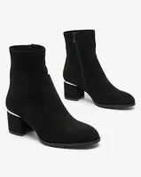Resti Black women's low stiletto boots Rejerra