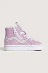 Dětské tenisky Vans SK8-Hi Reissue Side Zip růžová barva, VN0007Q3EMY1