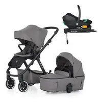 Petite&Mars Kočárek kombinovaný ICON 2v1 Dove Grey LITE AIR + Core Pro i-Size Black + Báze