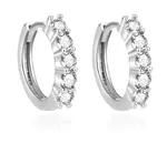 Beneto Nadčasové kruhové náušnice se zirkony AGUC1534