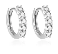 Beneto Nadčasové kruhové náušnice se zirkony AGUC1534