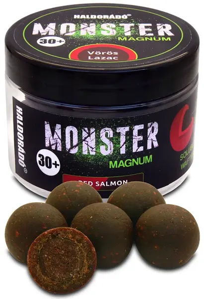 Haldorádó plovoucí boilie pop-up boilies monster magnum 180 g 30 mm - červený losos