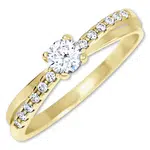 Soliter Půvabný prsten s krystaly ze zlata 229 001 00810 57 mm