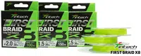 Intech first splétaná šňůra braided line braid x8 green 150 m - 0,205 mm 11,8 kg