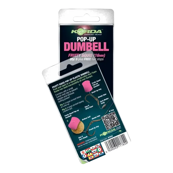 Korda dumbell slow sinking fruity squid růžová ovoce-oliheň-16 mm