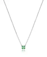 S'Agapõ Půvabný ocelový náhrdelník Čtyřlístek Click SCK252