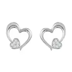 Preciosa Romantické stříbrné náušnice Tender Heart s kubickou zirkonií Preciosa 5335 00