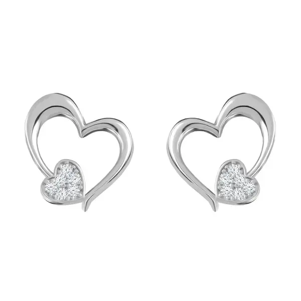 Preciosa Romantické stříbrné náušnice Tender Heart s kubickou zirkonií Preciosa 5335 00