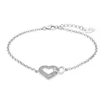 Lotus Silver Romantický stříbrný náramek Spojená srdce LP1917-2/2