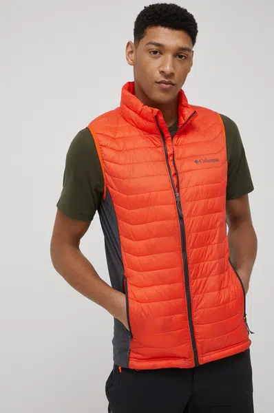 Športová vesta Columbia Powder Pass oranžová farba, prechodná, 1842414