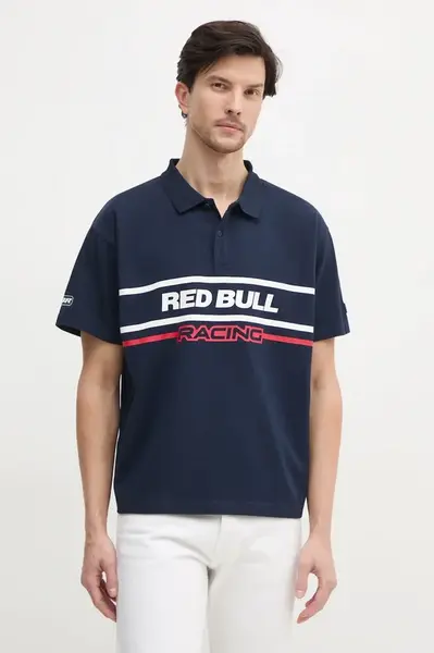 Bavlnené polo tričko Red Bull Racing x Pepe Jeans MOTO PANEL POLO
