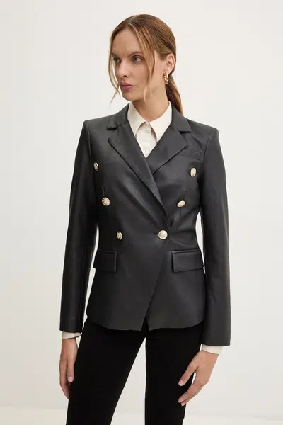 Sako Marciano Guess PAMELA čierna farba, dvojradové, jednofarebné, 4YGN14 7114A