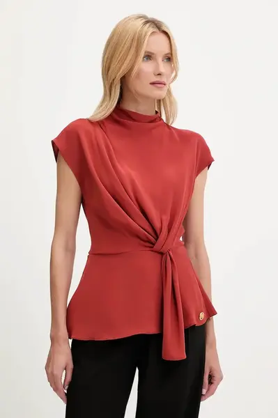 Blúzka Karl Lagerfeld oranžová farba, jednofarebná, A3W11017