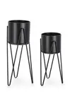 Sada kvetináčov so stojanom Bizzotto Madelyn 23,5 x 57 / 21,5 x 46 cm 2-pak