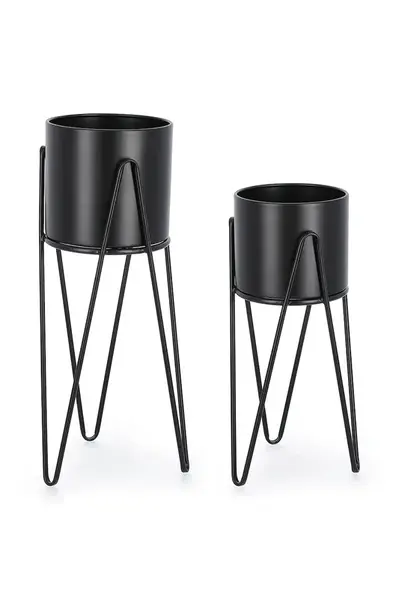 Sada kvetináčov so stojanom Bizzotto Madelyn 23,5 x 57 / 21,5 x 46 cm 2-pak