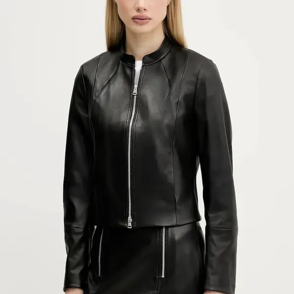 Kožená bunda HUGO Lasari