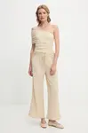 Blúzka a nohavice Answear.LAB béžová farba