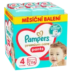 PAMPERS Premium Care Plienkové Nohavičky, veľkosť 4, 9kg-15kg 114 ks