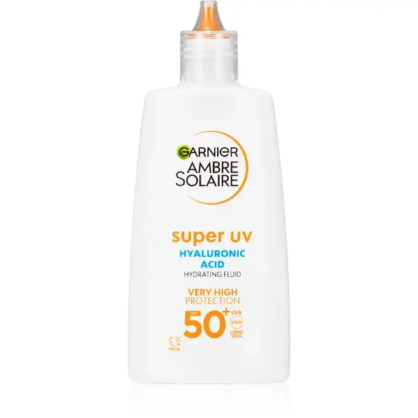 Garnier Ambre Solaire Super UV Hyaluronic Acid ľahký ochranný fluid s hydratačným účinkom SPF 50+ 40 ml