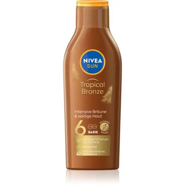 NIVEA SUN Tropical Bronze mlieko na opaľovanie SPF 6 200 ml
