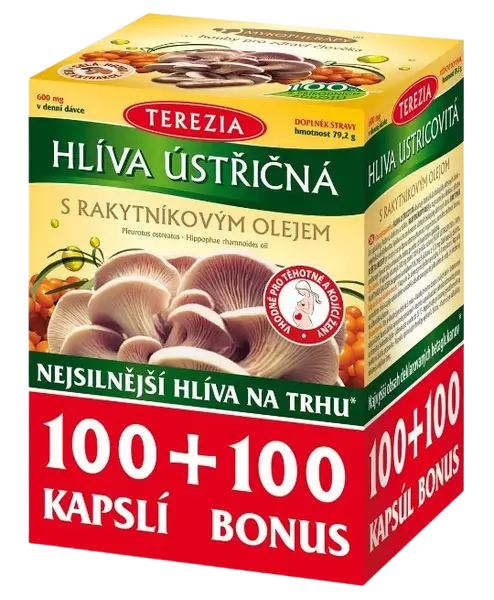 TEREZIA Hliva ustricovitá s rakytníkovým olejom 200 kapslí