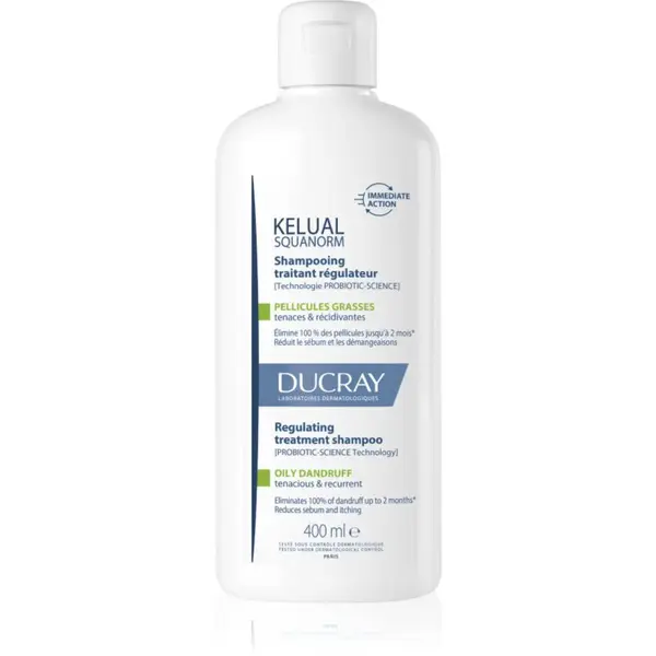 Ducray Kelual Squanorm Regulating Treatment Shampoo Oily Dandruff šampón proti mastným lupinám 400 ml