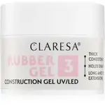 Claresa Rubber Gel Construction Gel UV/LED gélový lak pre predĺženie nechtov odtieň 03 12 g