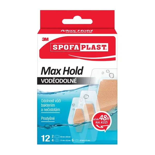 SPOFAPLAST Max Hold Náplasti voděodolné 12 ks